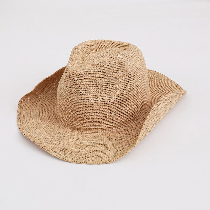 Bucket Hat Straw - Женская шляпа с широкими полями, Пляжная