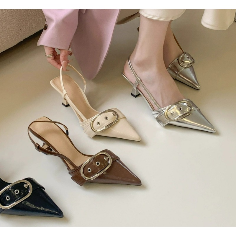 Casual Sandal Leather - Новые ретро-туфли на высоком каблуке из