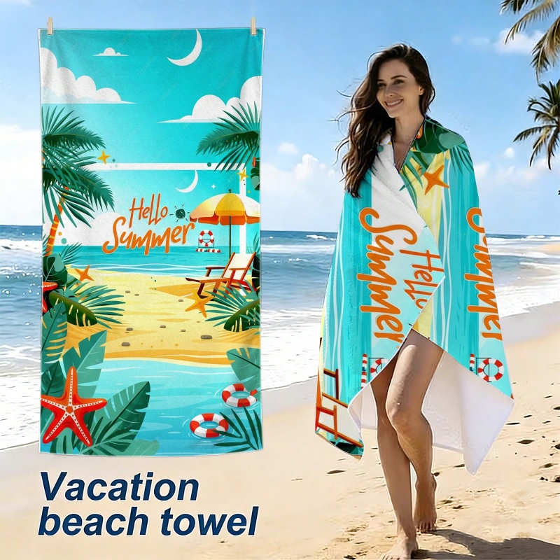 Beach Towel Large - Пляжное полотенце из микрофибры с принтом