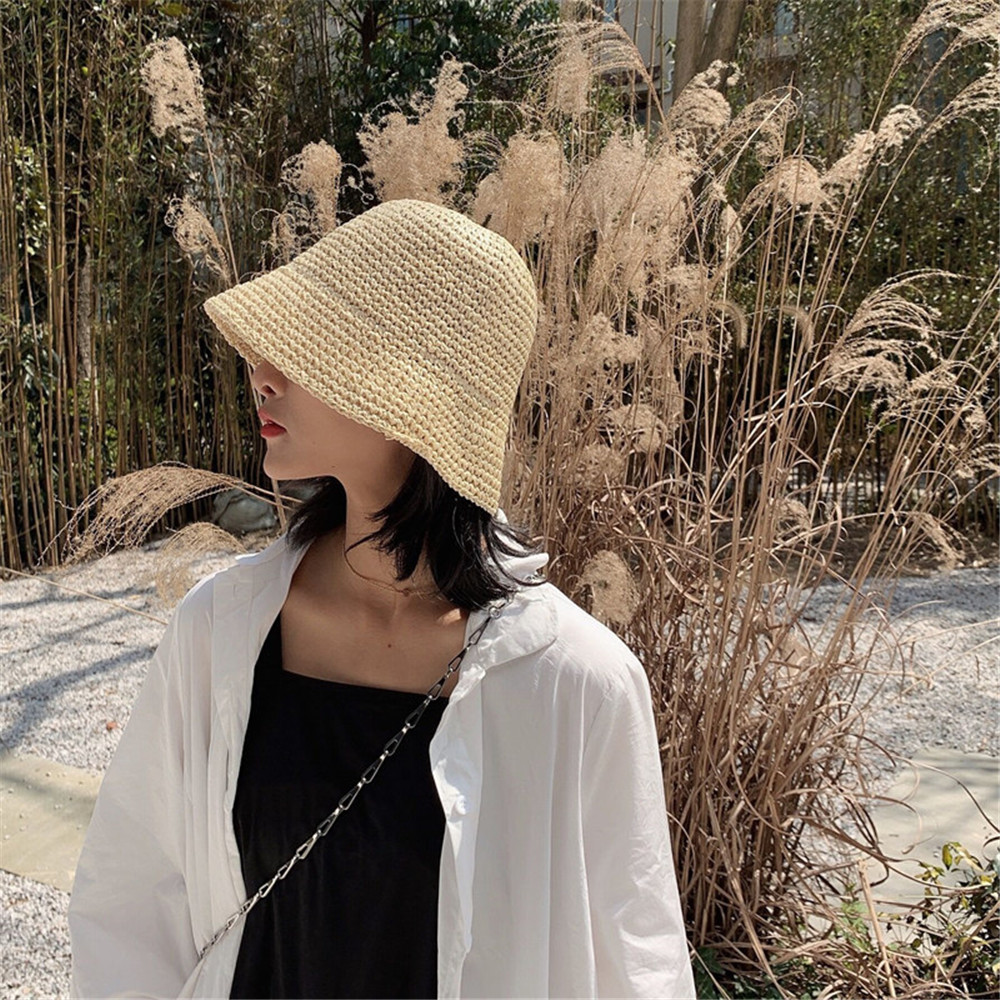 Женская Соломенная Панама, мод – обзор и цена Bucket Hat Straw