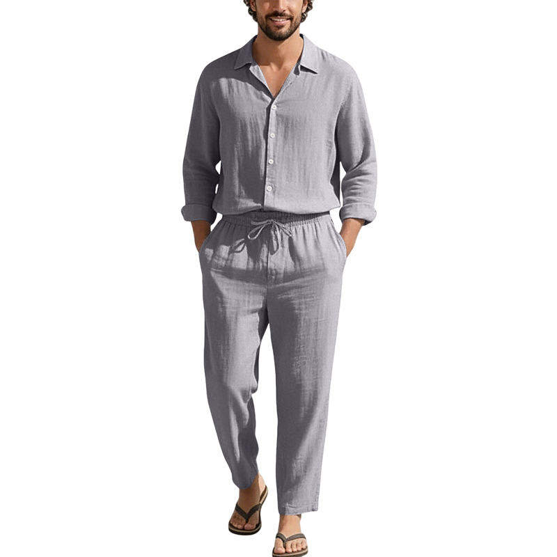 Льняные повседневные комплекты – обзор и цена Linen Shirt Breathable